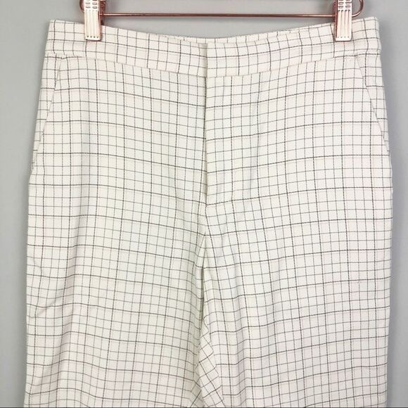 JOIE | Plaid Ankle Pants Porcelain Cotton Size 2 - Picture 5 of 13